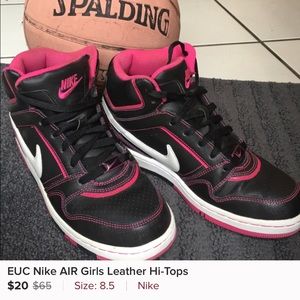 Nike Girls Leather Hi Tops